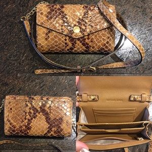 Mini Leather Faux Reptile Michael Kors Purse